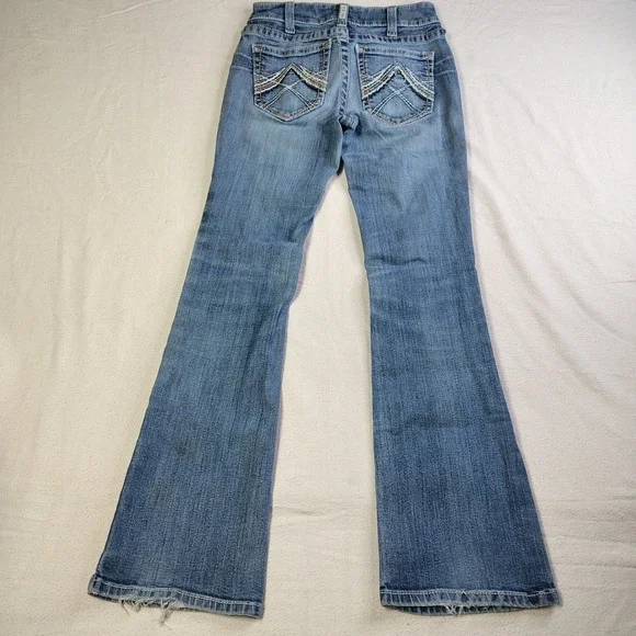 Ariat REAL Jeans Women 26R Mid Rise Stretch Whipstitch Boot Cut Western 10014022 - Picture 7 of 16